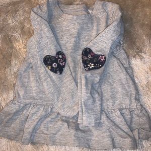 Toddler girls gray long sleeve shirt